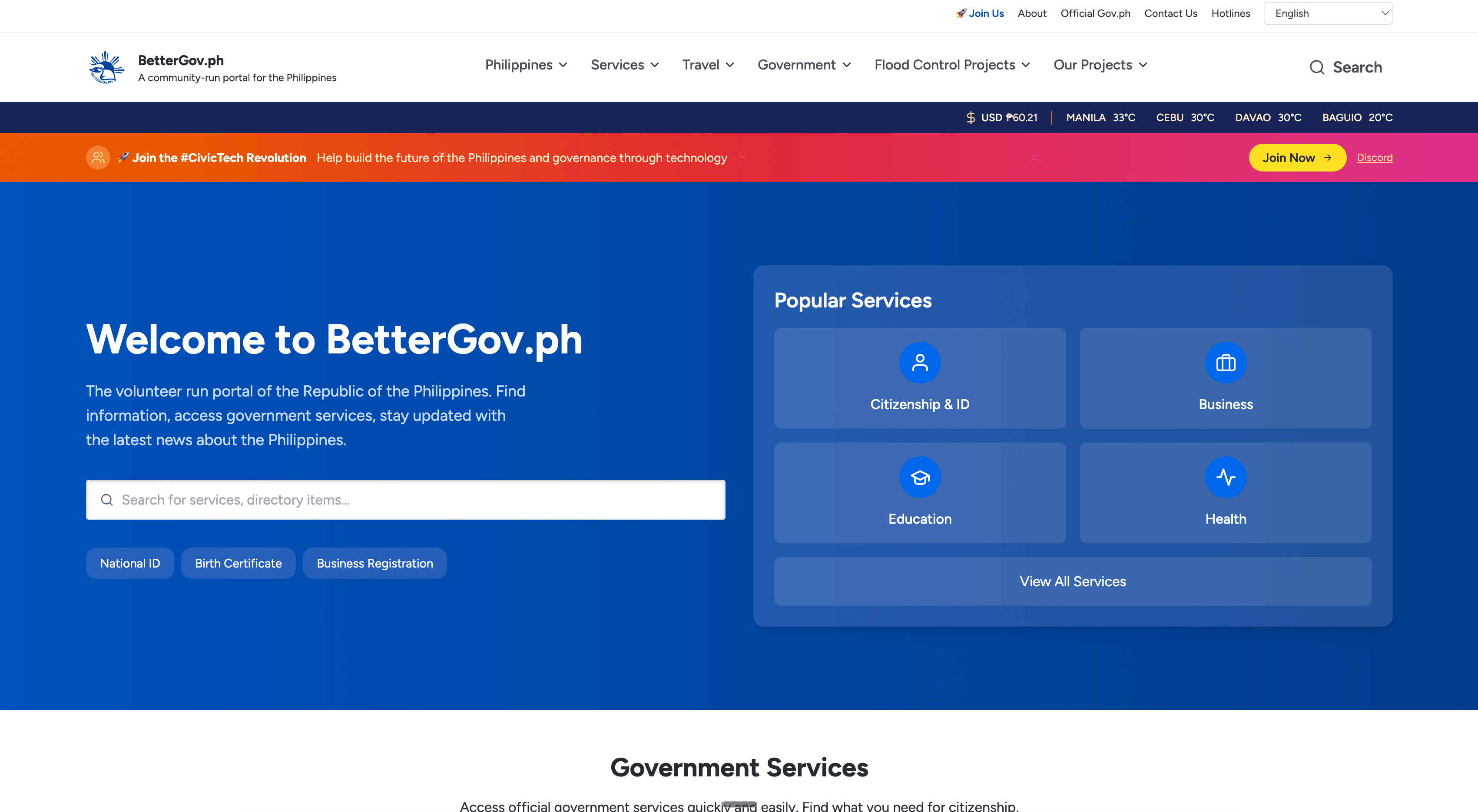 bettergov.ph public-service portal