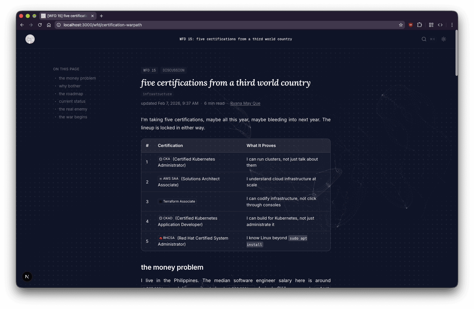 after — wfd post with TOC sidebar, state badge, and labels