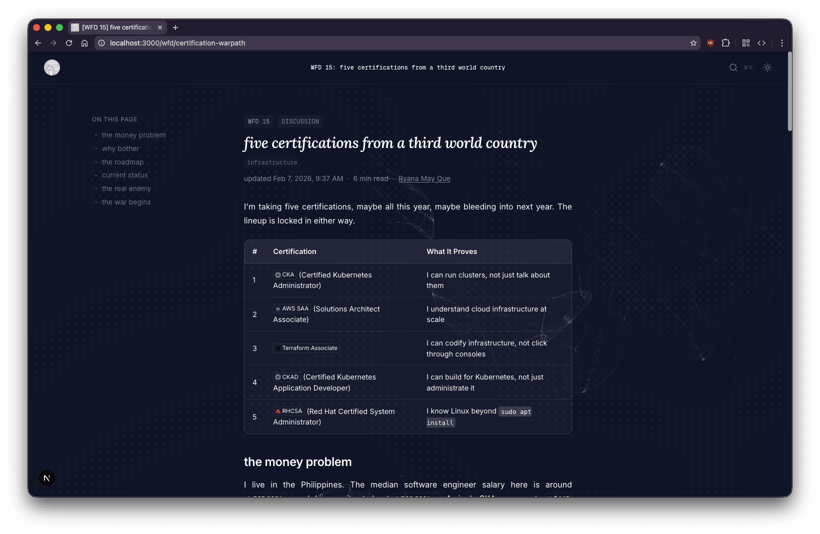 after — wfd post with TOC sidebar, state badge, and labels
