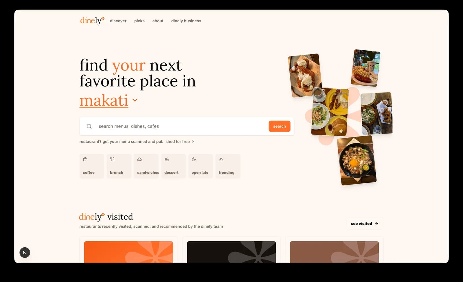 menus, dishes, cafés. because ‘where should we eat?’ takes too long