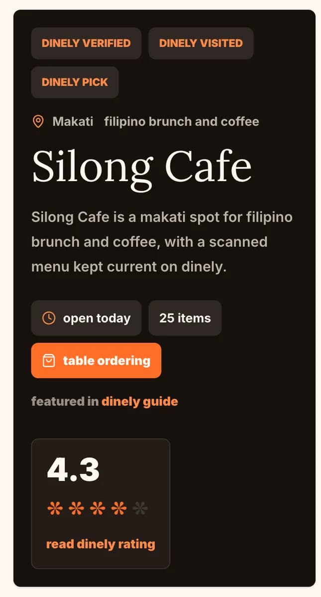 the restaurant page got a little too serious