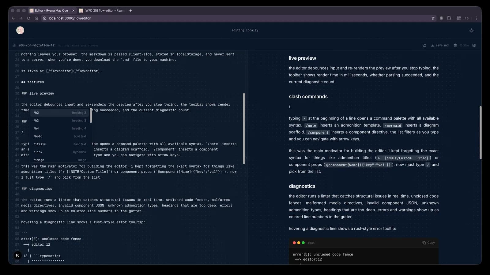 slash commands because i kept forgetting my own syntax