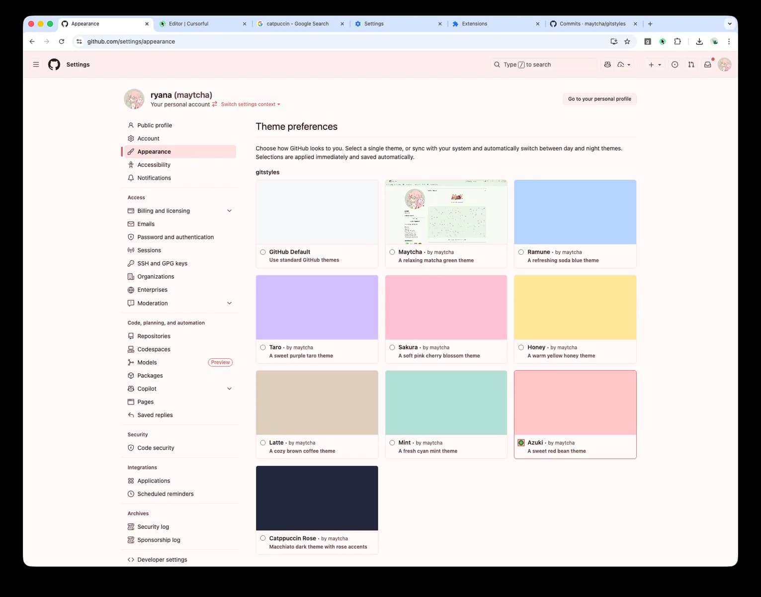 yes, these live inside github's own theme picker
