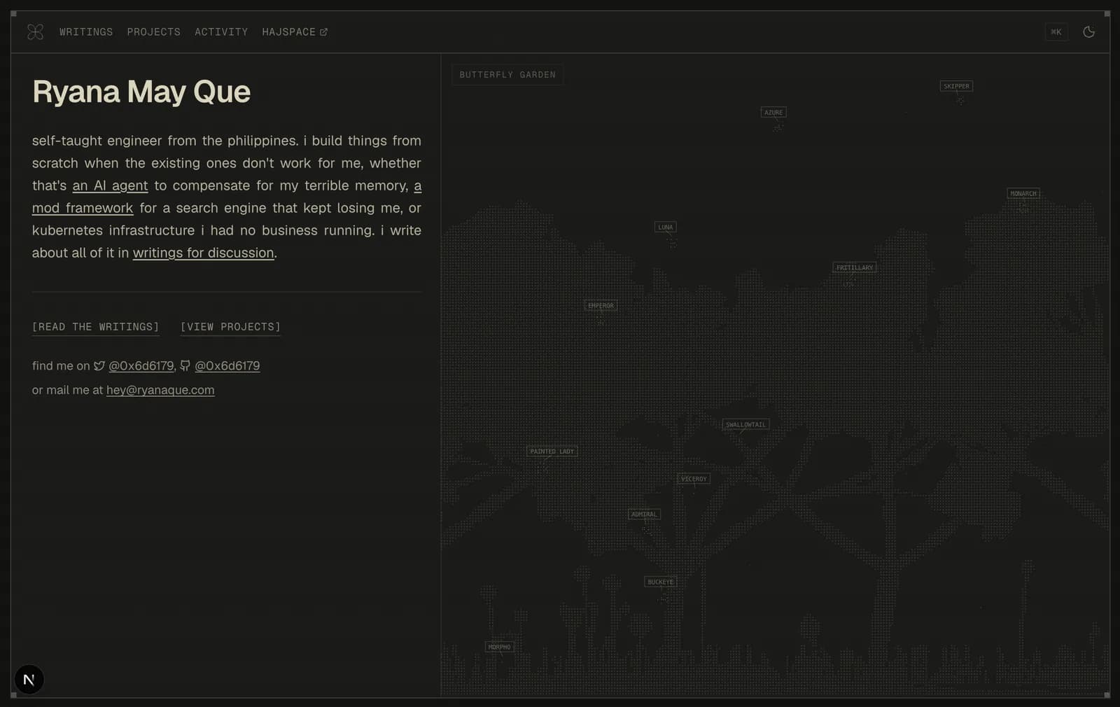 the butterfly garden briefly owned half the homepage